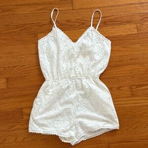 Full Tilt White Lace Romper